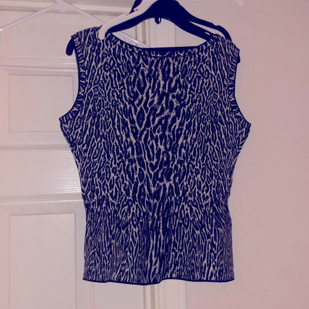 BCBG Leopard Peplum Top